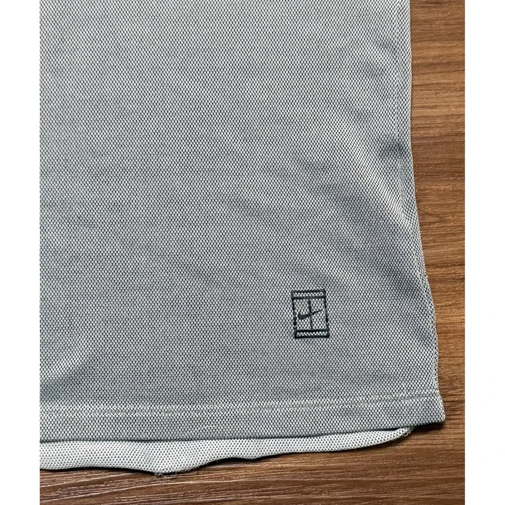 Vintage Nike Court Grey NikeFIT Mesh Performance Base Layer Tennis Shirt Sz M